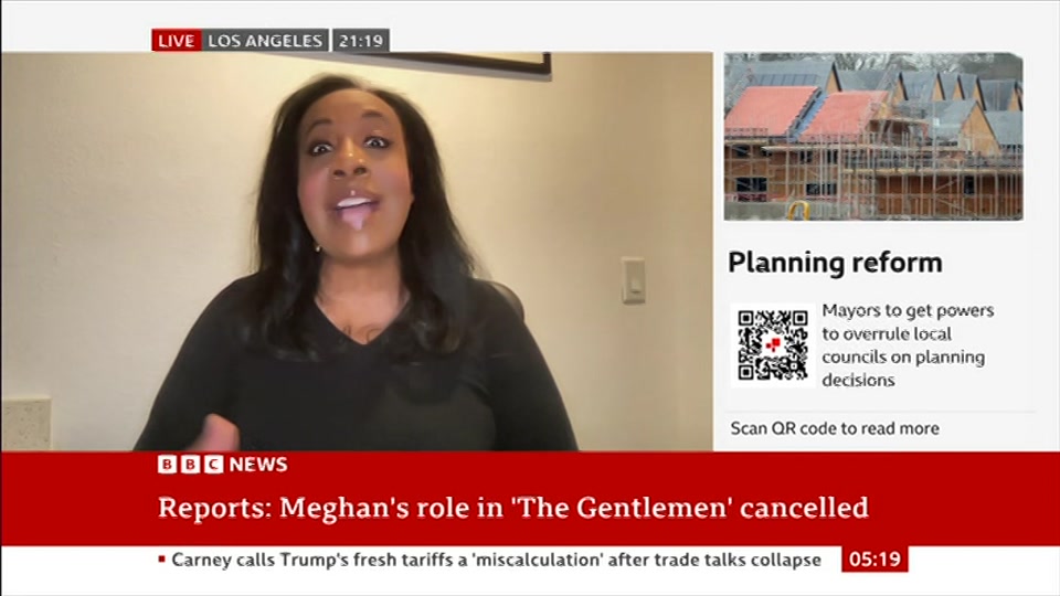 Broadcast still at 19m. BBC News, 23 August 2026.