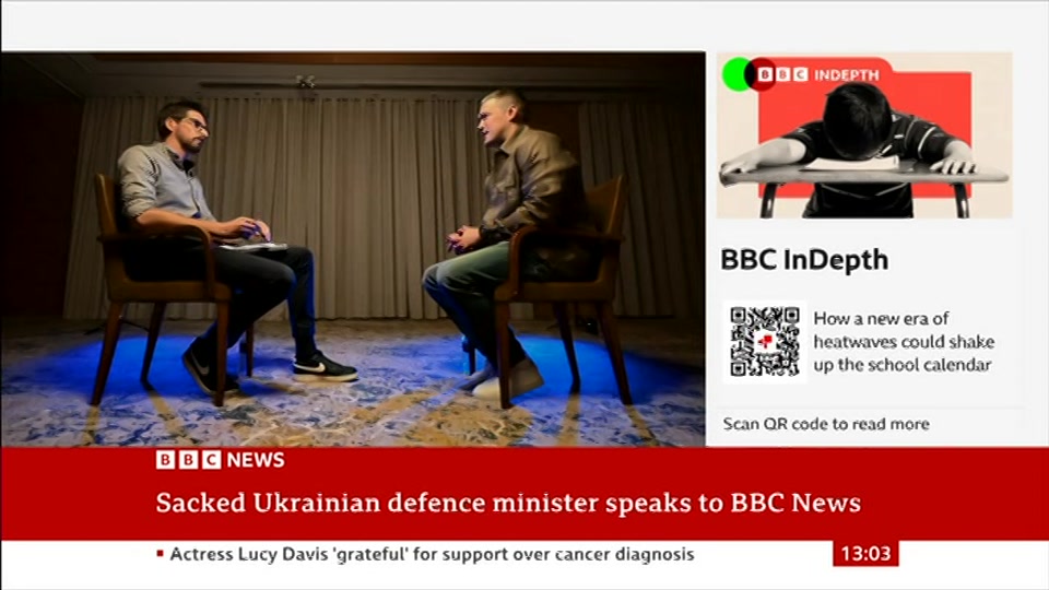 Still from BBC News at 3:00