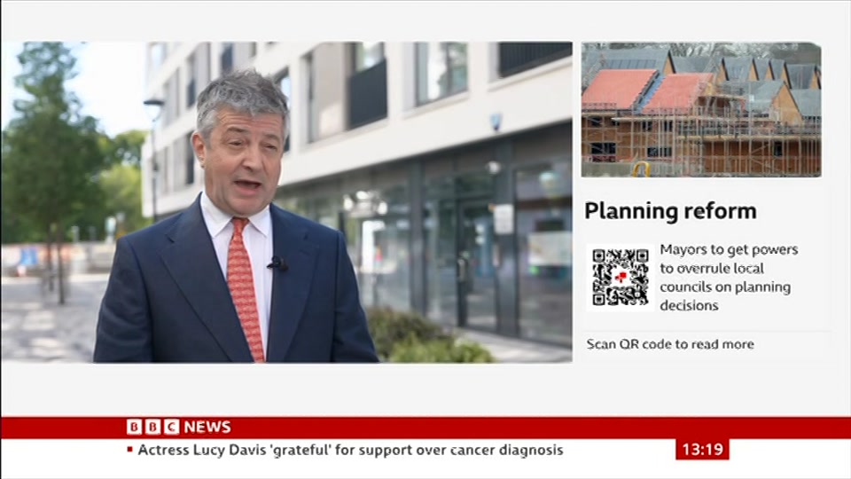 Broadcast still at 19m. BBC News, 23 August 2026.