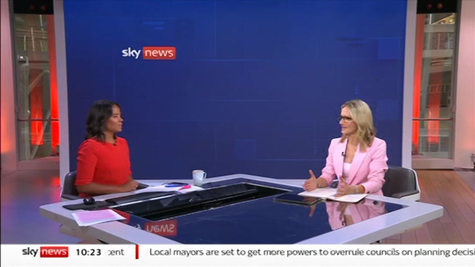 Still from Sky News at 23:00