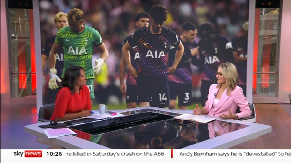 Broadcast still at 26m. Sky News, Sky News Today With Matt Barbet, 23 August 2026.