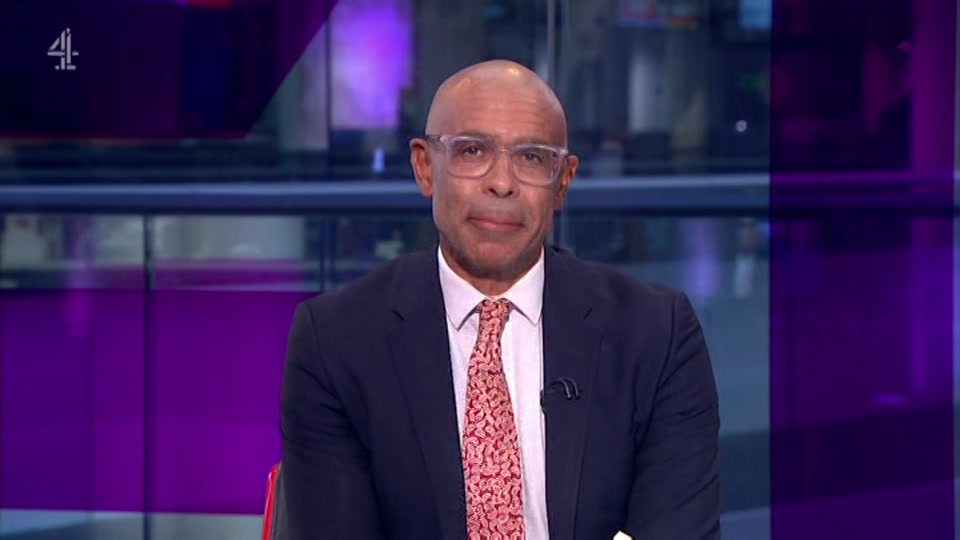 Broadcast still at 19m. Channel 4, Channel 4 News, 23 August 2026.