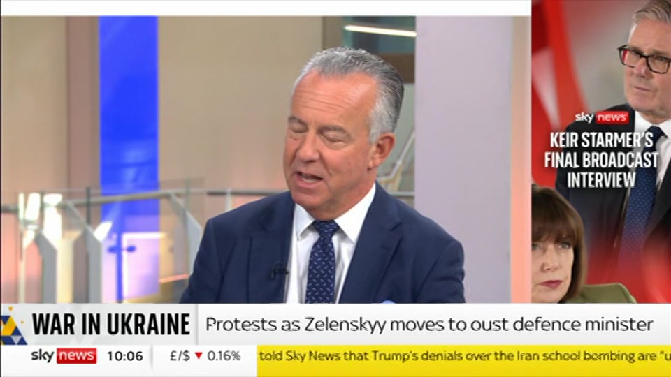 Broadcast still at 6m. Sky News, Sky News Today with Gareth Barlow, 16 July 2026.