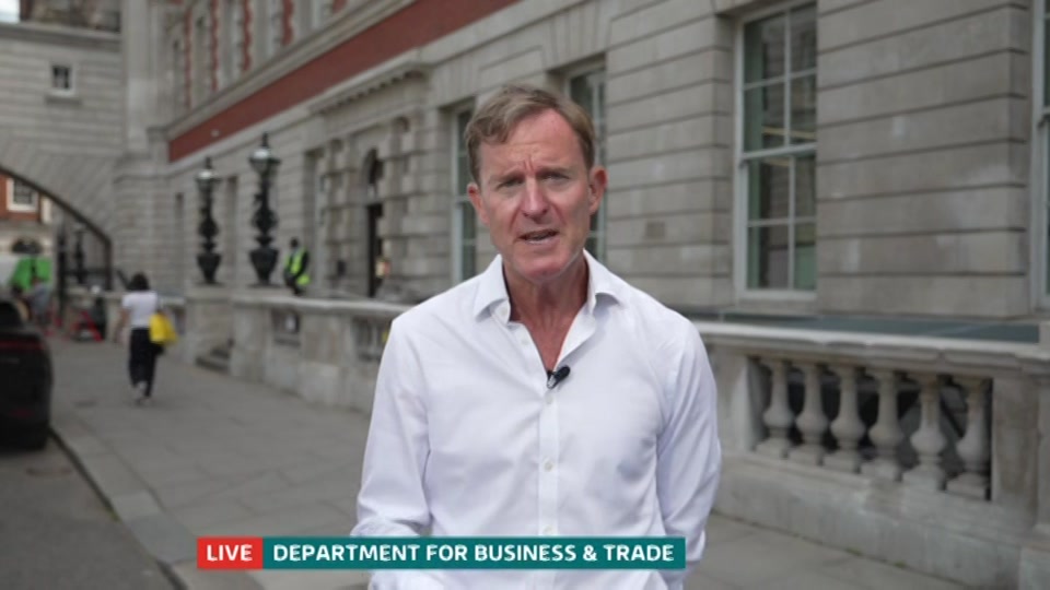 Broadcast still at 10m. ITV1, ITV Lunchtime News, 16 July 2026.