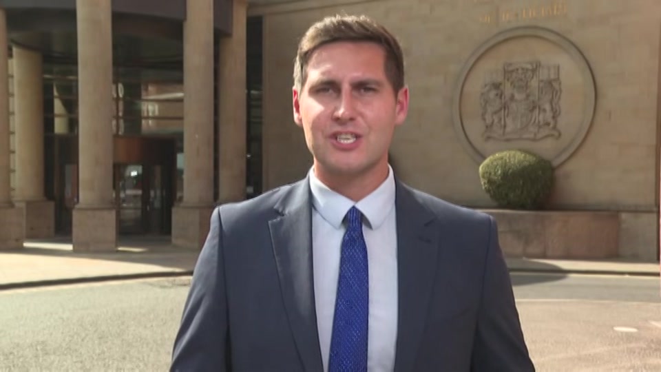 Broadcast still at 15m. ITV, ITV Evening News, 24 August 2026.