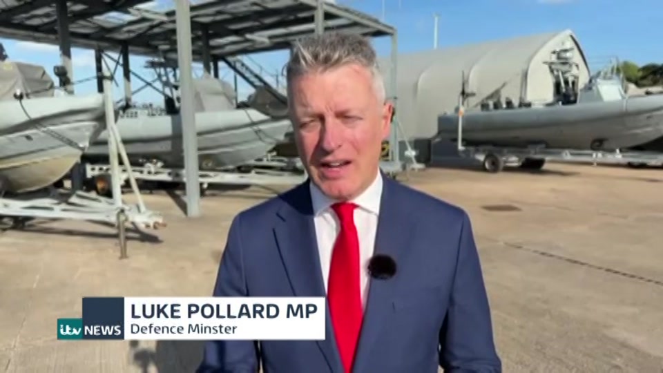 Broadcast still at 2m. ITV, ITV Lunchtime News, 24 August 2026.