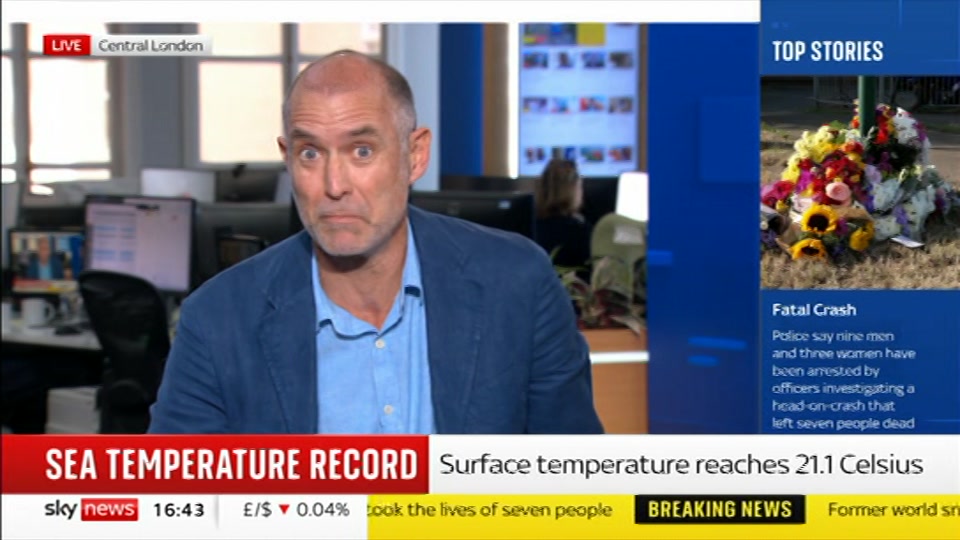 Still from Sky News at 13:00
