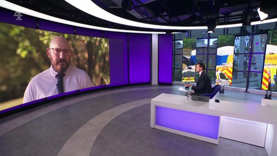 Broadcast still at 22m. Channel 4, Channel 4 News, 24 August 2026.