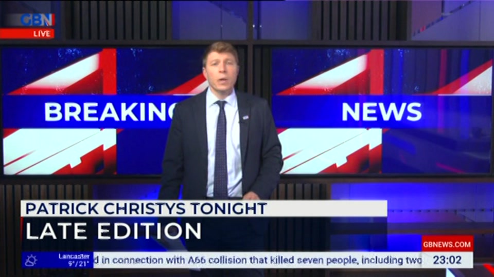 Still from GB News at 2:00
