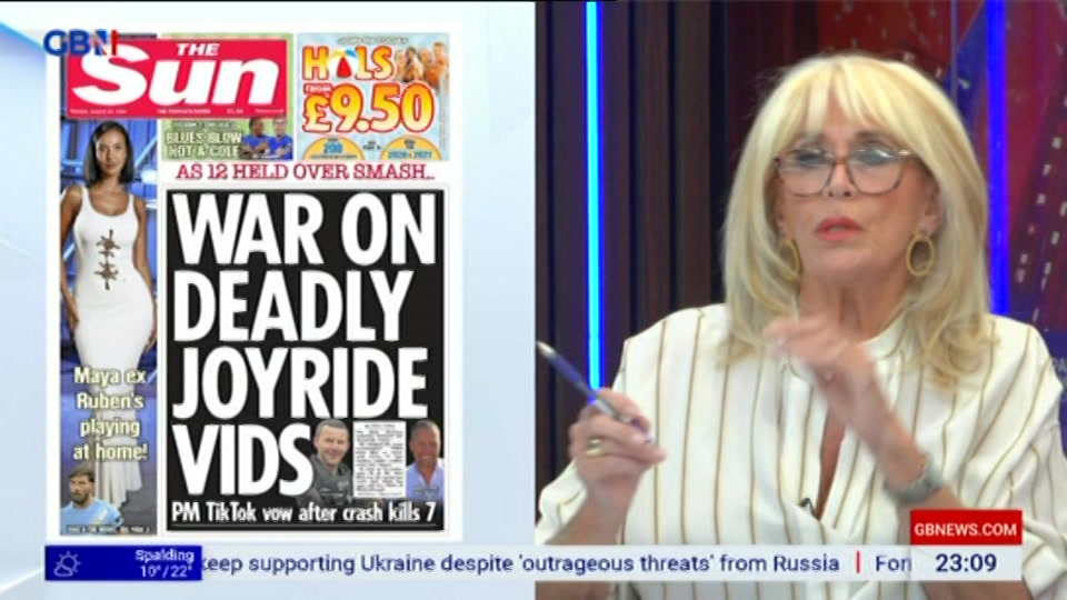Still from GB News at 9:00