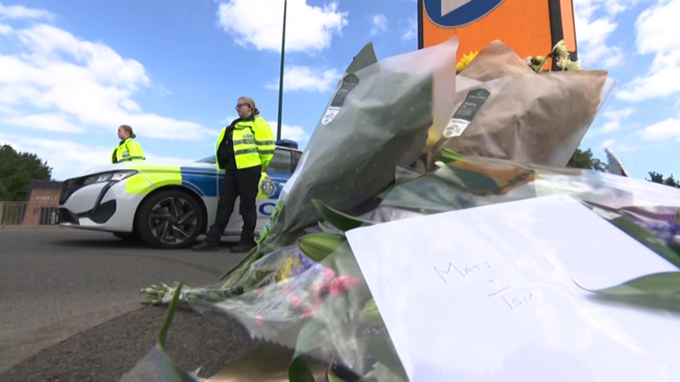 Broadcast still at 2m. ITV, ITV Evening News, 23 August 2026.