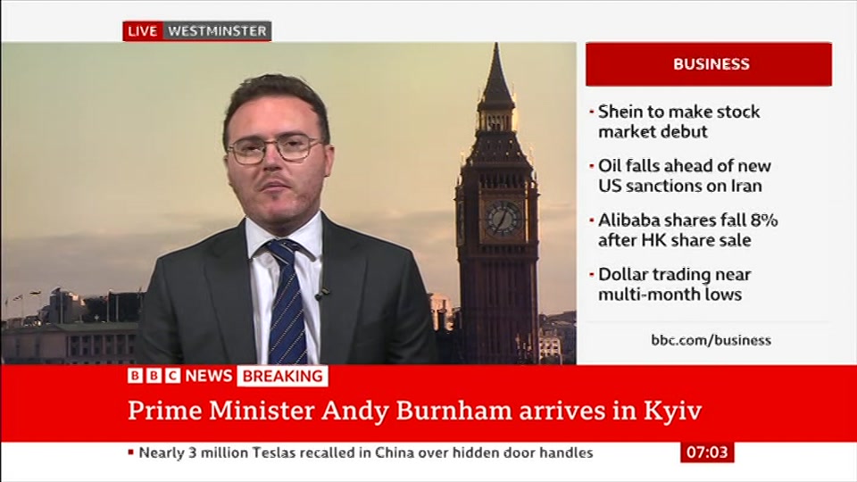 Still from BBC News at 3:00