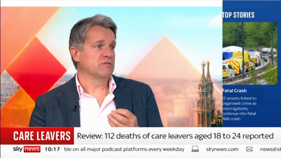 Still from Sky News at 17:00