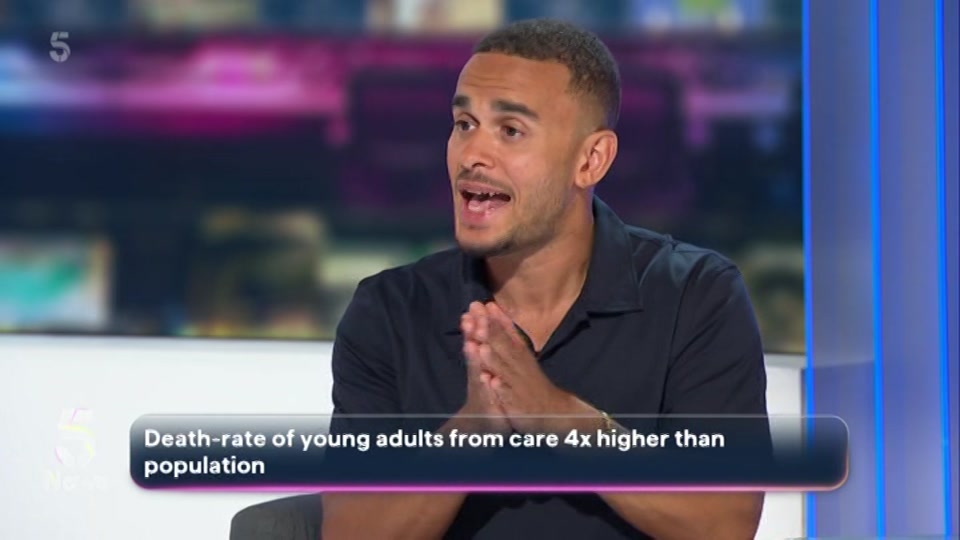 Broadcast still at 14m. Channel 5, 5 News with Dan Walker, 25 August 2026.