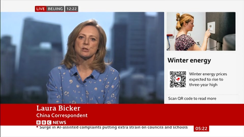 Still from BBC News at 22:00
