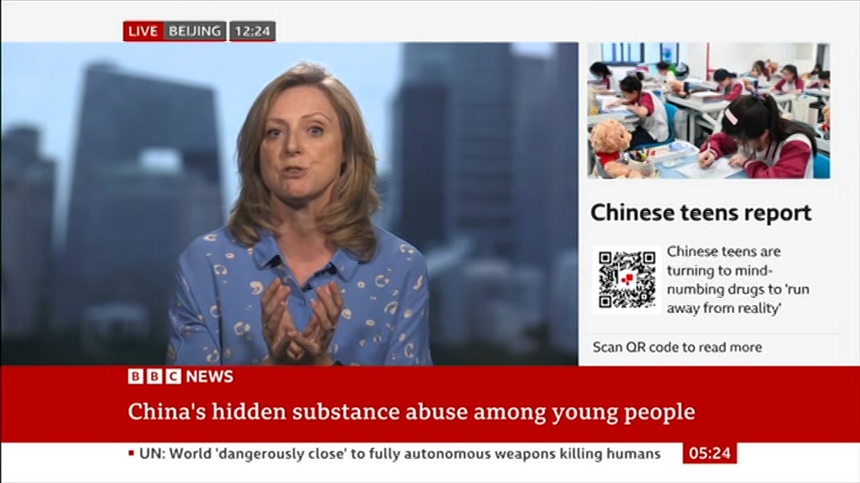 Broadcast still at 24m. BBC News, 26 August 2026.