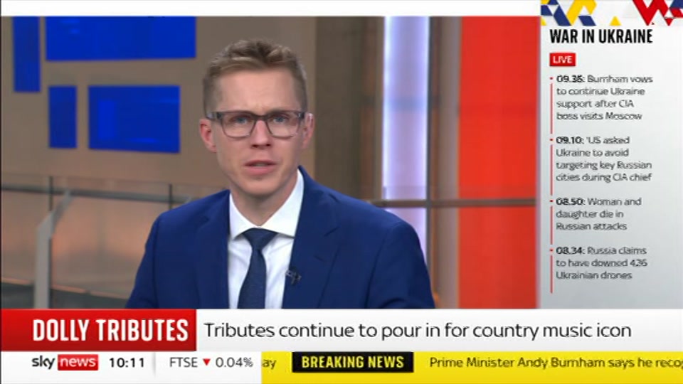 Broadcast still at 11m. Sky News, Sky News Today with Gareth Barlow, 26 August 2026.