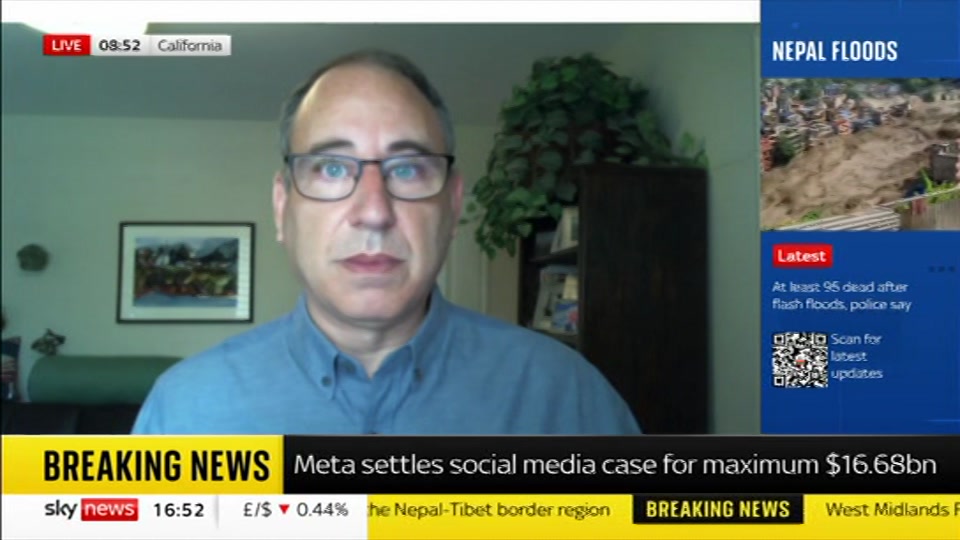 Still from Sky News at 22:00