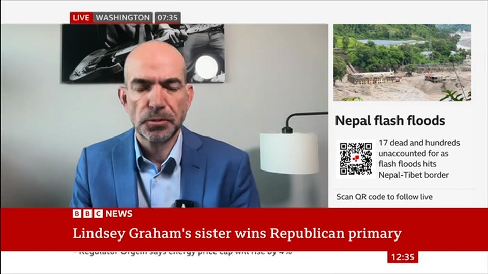 Broadcast still at 5m. BBC News, BBC News Now, 26 August 2026.