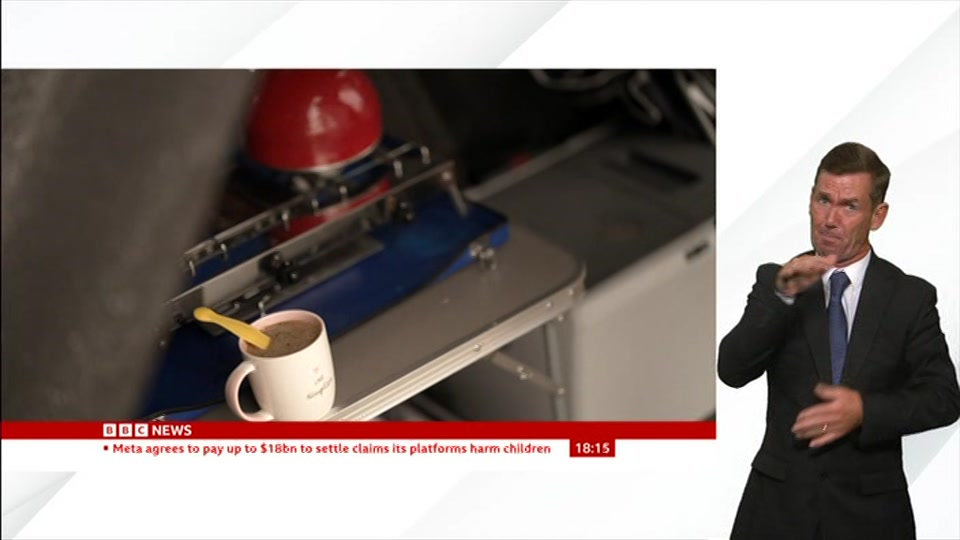 Broadcast still at 15m. BBC News, Signed: BBC News at Six, 26 August 2026.