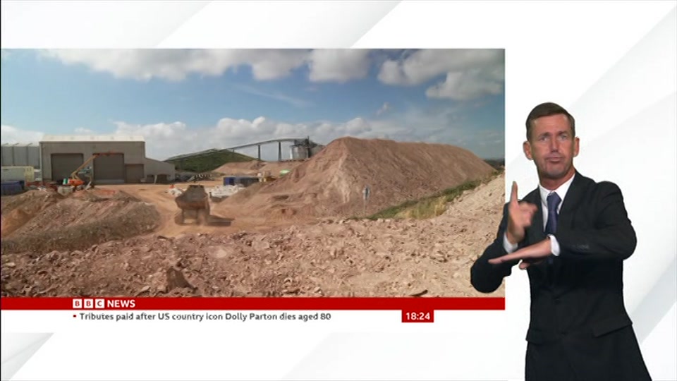 Broadcast still at 24m. BBC News, Signed: BBC News at Six, 26 August 2026.