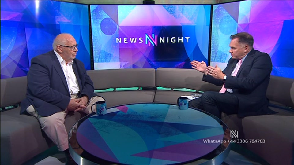 Broadcast still at 8m. BBC Two, Newsnight, followed by Weather, 26 August 2026.