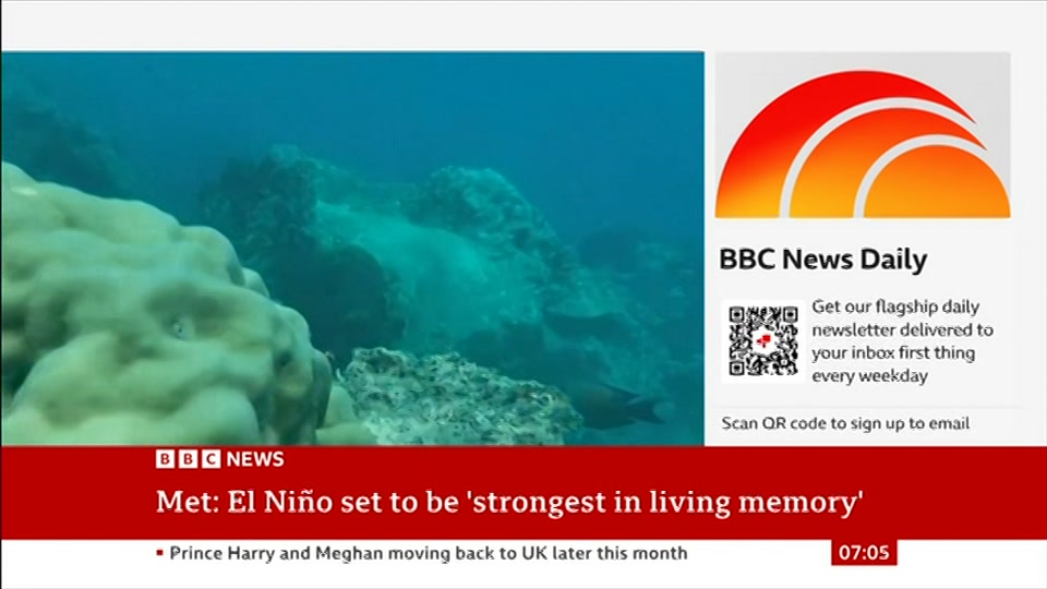 Still from BBC News at 5:00