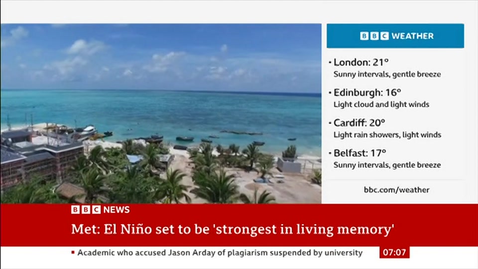 Still from BBC News at 7:00