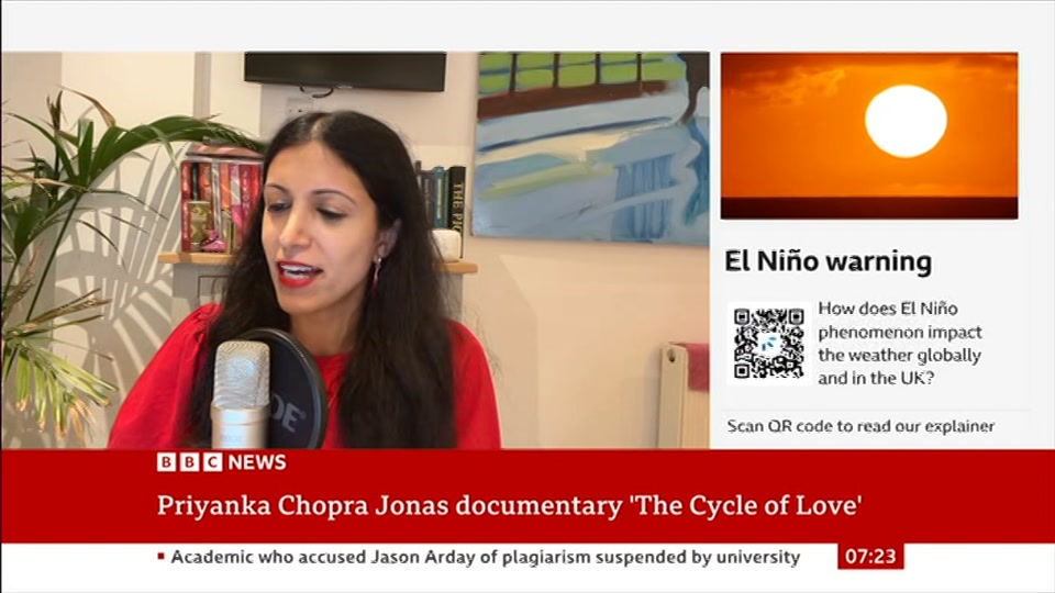 Broadcast still at 23m. BBC News, 21 August 2026.