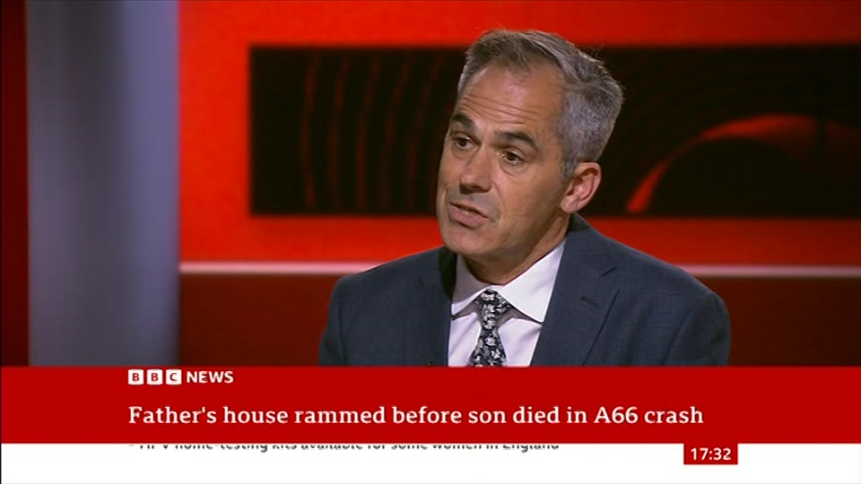 Broadcast still at 2m. BBC News, 25 August 2026.