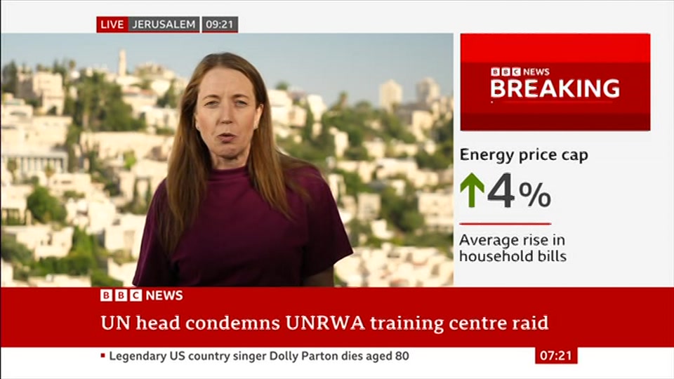 Broadcast still at 21m. BBC News, 26 August 2026.