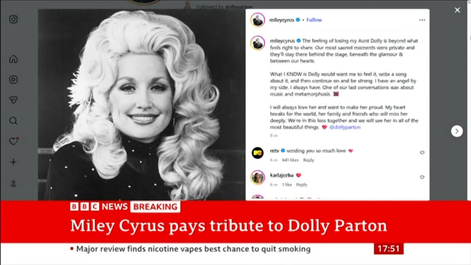 Broadcast still at 21m. BBC News, 26 August 2026.