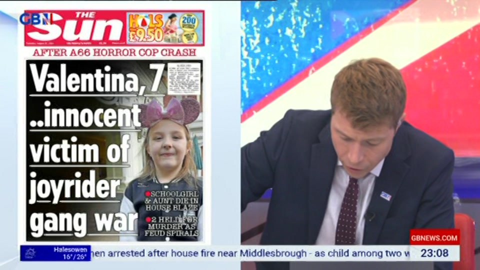 Still from GB News at 8:00