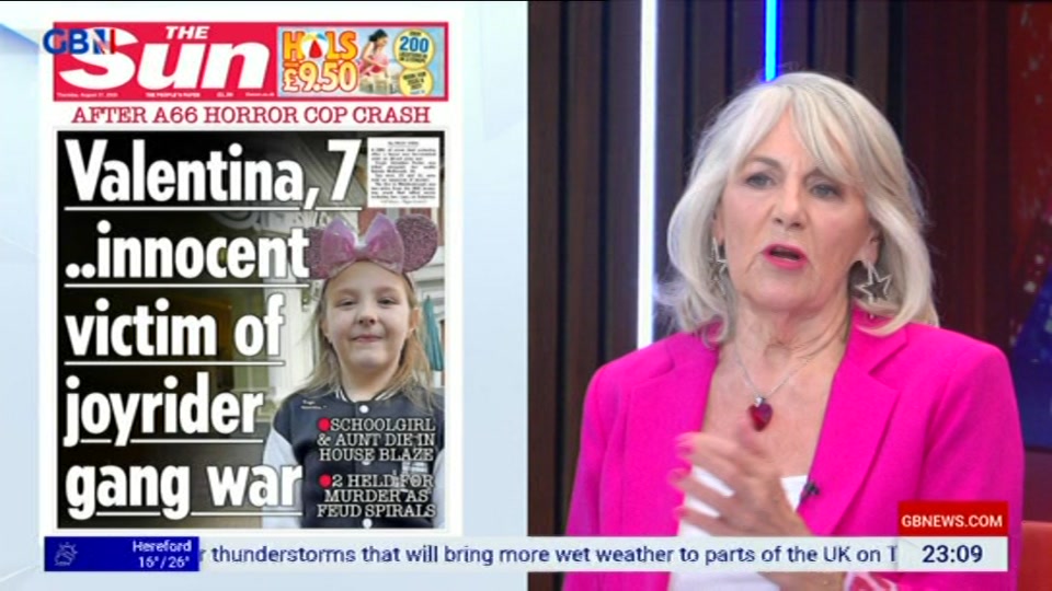 Still from GB News at 9:00