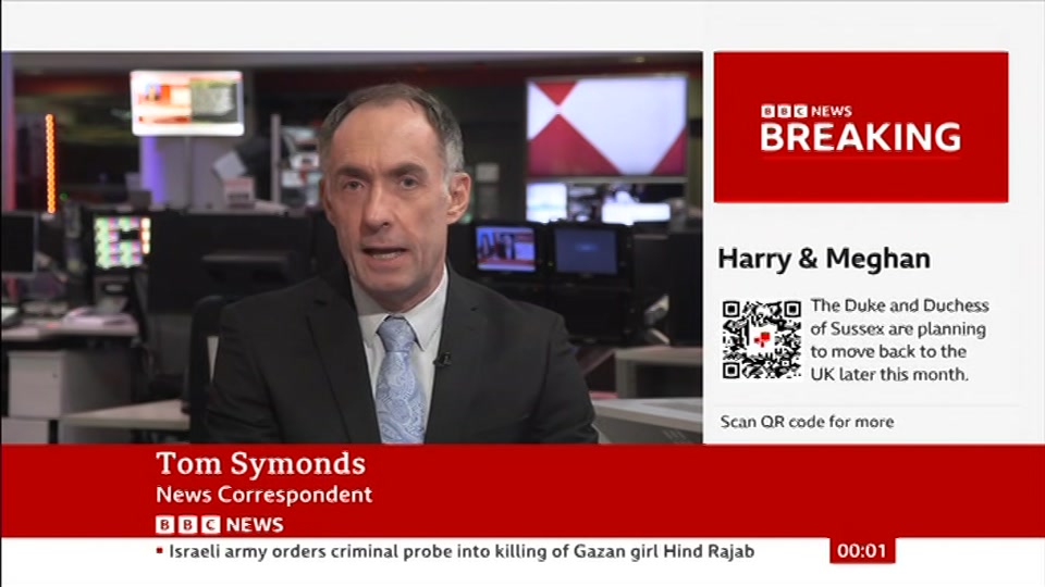 Still from BBC News at 1:00