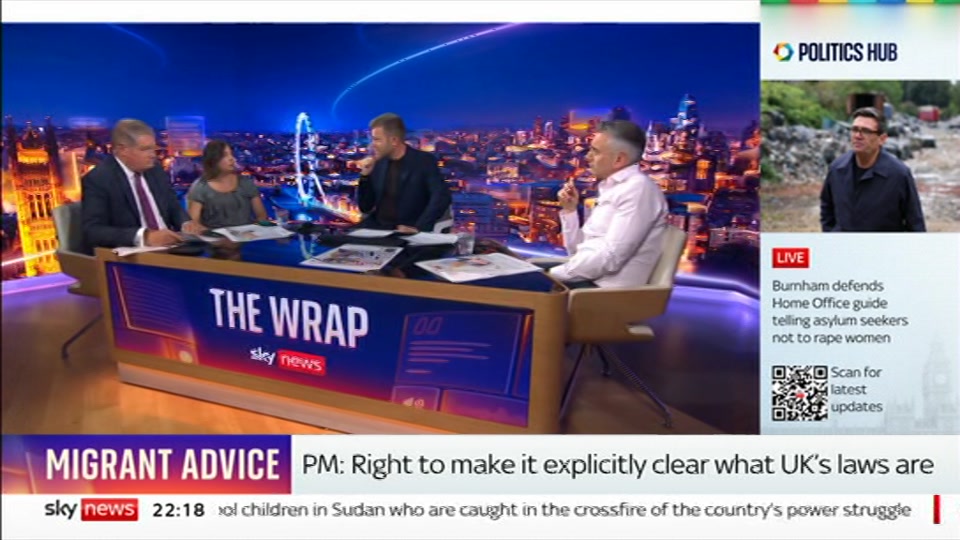 Still from Sky News at 18:00