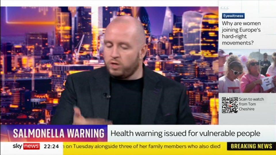 Broadcast still at 24m. Sky News, The Wrap With Gillian Joseph, 21 August 2026.