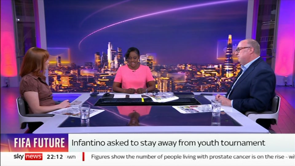 Broadcast still at 12m. Sky News, The Wrap With Gillian Joseph, 22 August 2026.