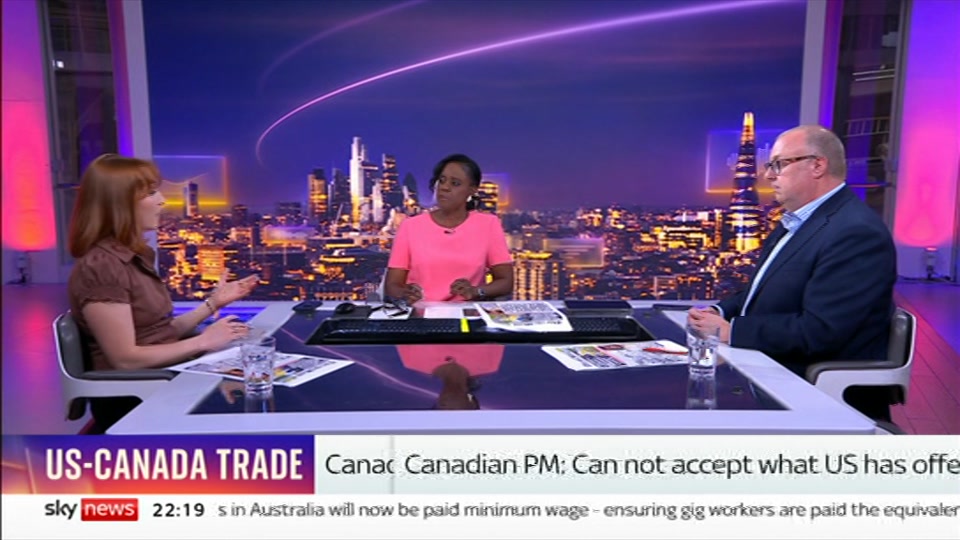 Still from Sky News at 19:00