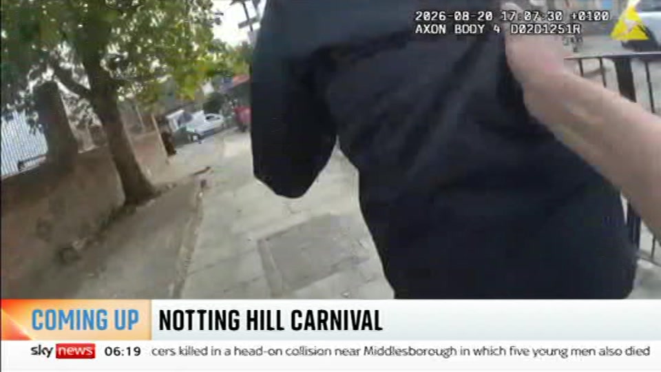Still from Sky News at 19:00