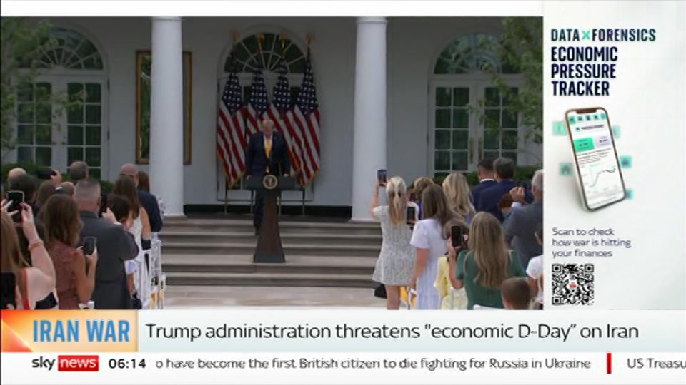 Still from Sky News at 14:00