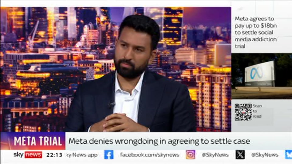 Still from Sky News at 13:00
