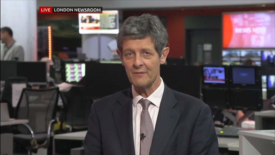 Broadcast still at 18m. BBC One, BBC News at One including..., 27 August 2026.