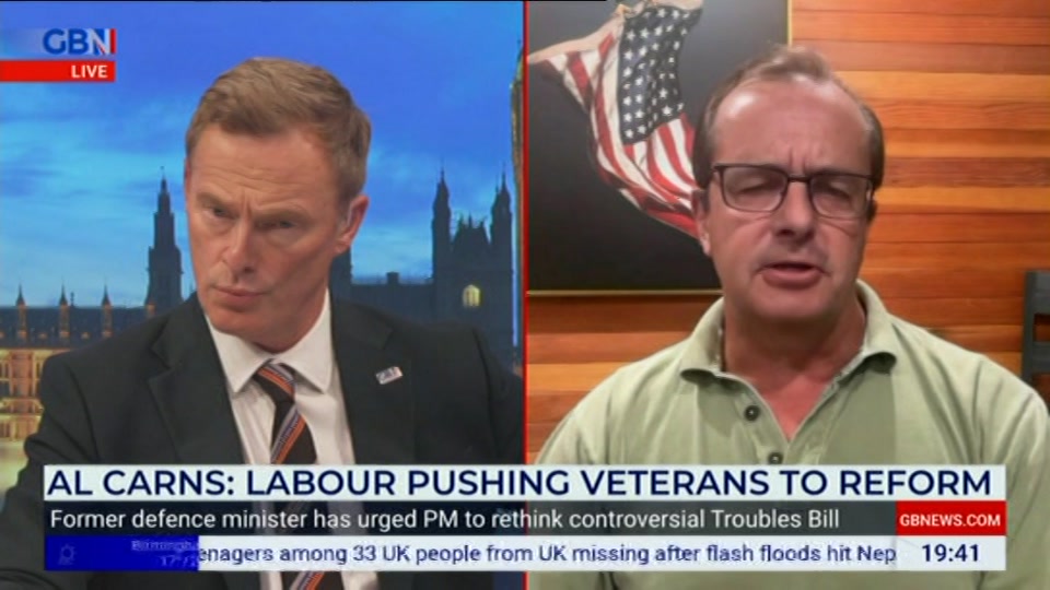 Broadcast still at 41m. GB News, New: GBN Tonight, 27 August 2026.