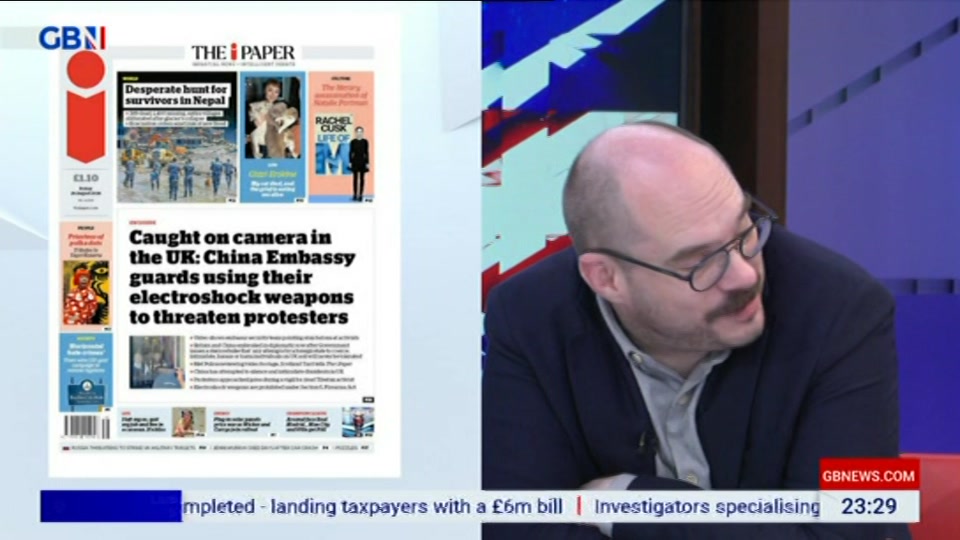 Broadcast still at 29m. GB News, New: Patrick Christys Tonight Late..., 27 August 2026.