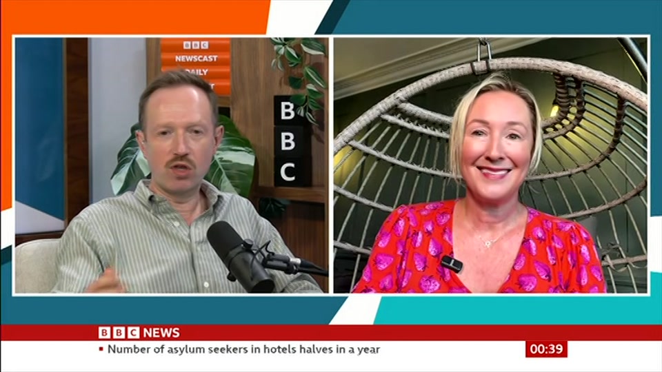Broadcast still at 9m. BBC News, Newscast, 27 August 2026.