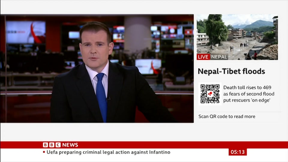 Broadcast still at 13m. BBC News, 28 August 2026.