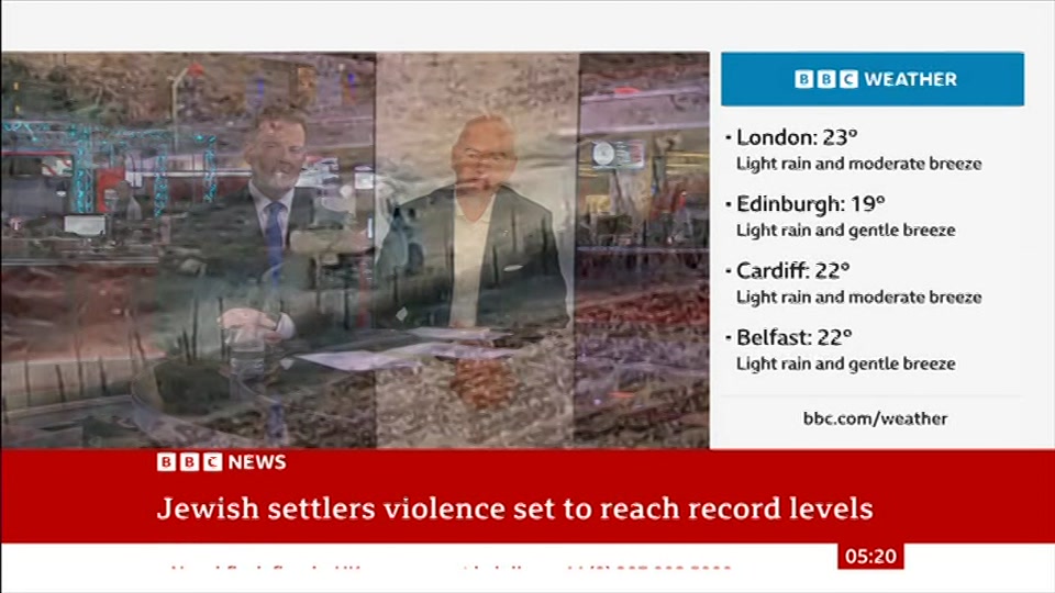 Still from BBC News at 20:00