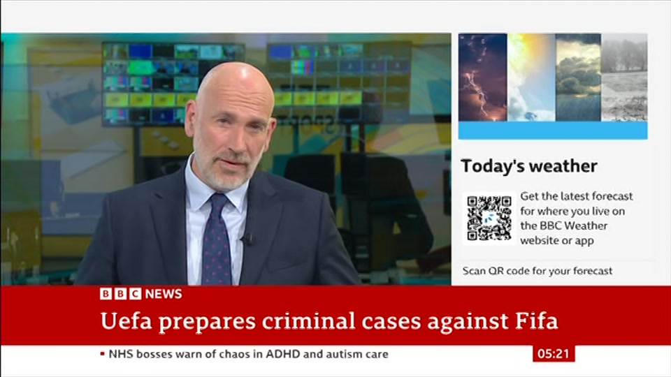 Broadcast still at 21m. BBC News, 28 August 2026.
