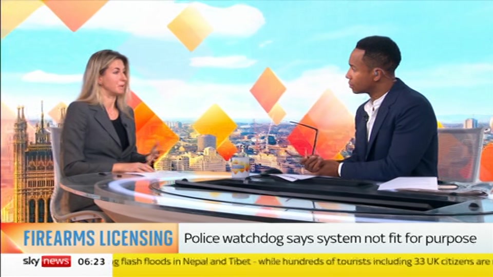 Broadcast still at 23m. Sky News, Mornings with Jones and Melbourne, 28 August 2026.